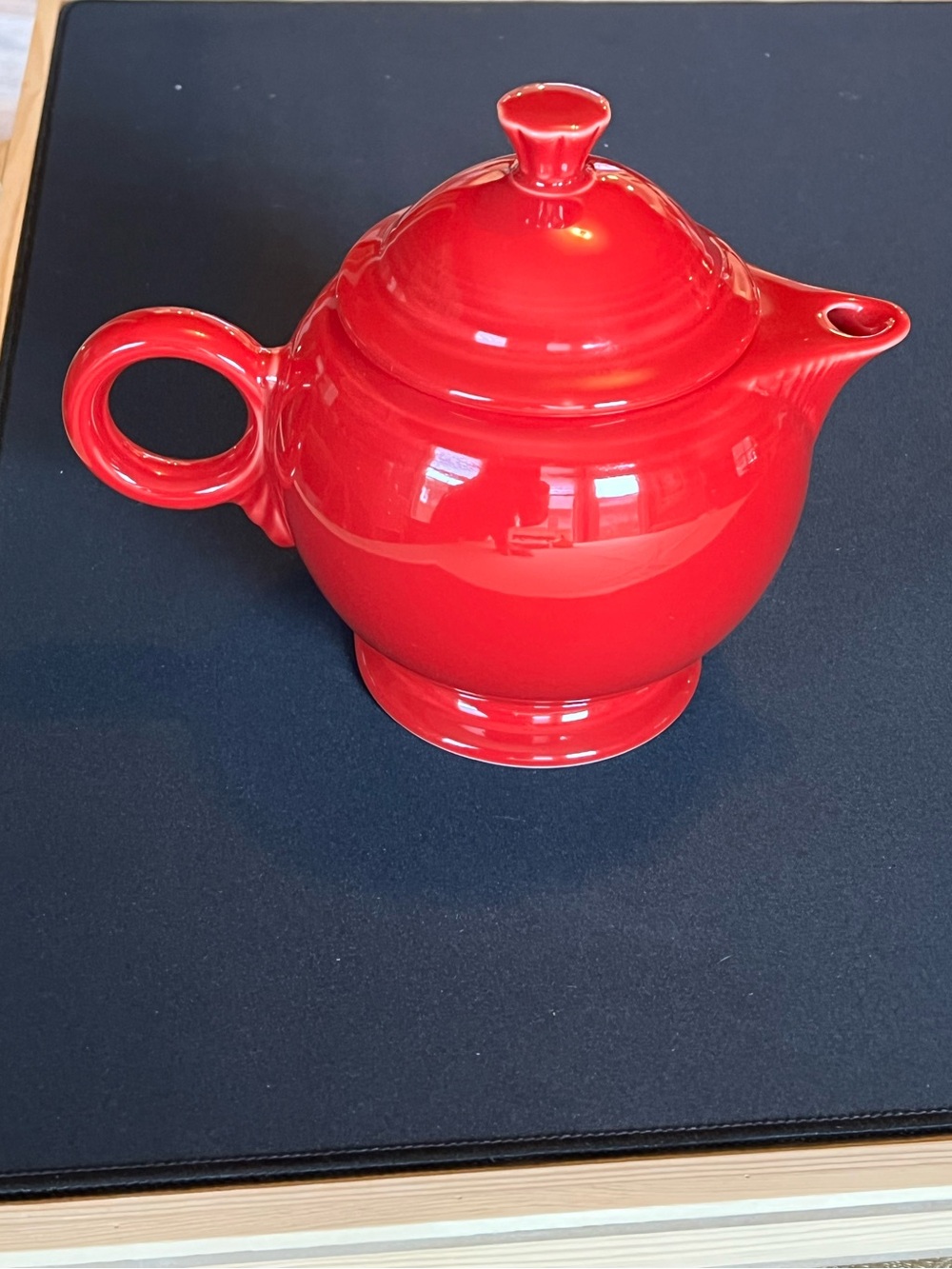 Homer Laughlin Fiesta Teapot, Scarlet Glaze